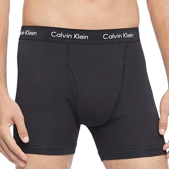 Men's Cotton Stretch Multipack Boxer Briefs XL, BLACK